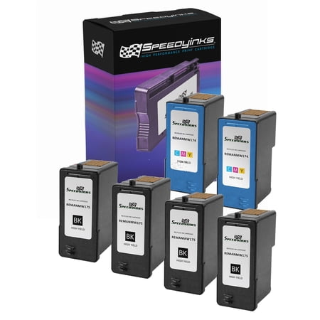 Speedy Remanufactured Toner Cartridge Replacement for Dell MW175 and MW174 Series 9 High-Yield (4 Black & 2 Color  6-Pack)