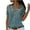 Dark Blue womens tops summer, variant on USSUMA Summer Tops for Women Trendy V Neck Short Sleeve Dressy Shirts Blouses Vintage Button Up Women's Tops Summer 2022 Floral Print Casual Tshirts Tunic Plus