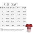 thumbnail image 3 of Women’s Short Sleeve Graphic Print Top with USA Flag and Lettering Crew Neck Casual Loose Fit T Shirt for 2026, 3 of 9