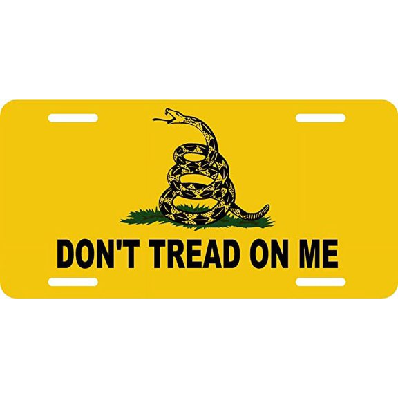 Don't Tread on Me Metallica Aluminium License Plate Vehicle Tag 6"x12"