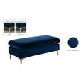 thumbnail image 4 of Meridian Furniture Naomi Navy Velvet Ottoman, 4 of 5