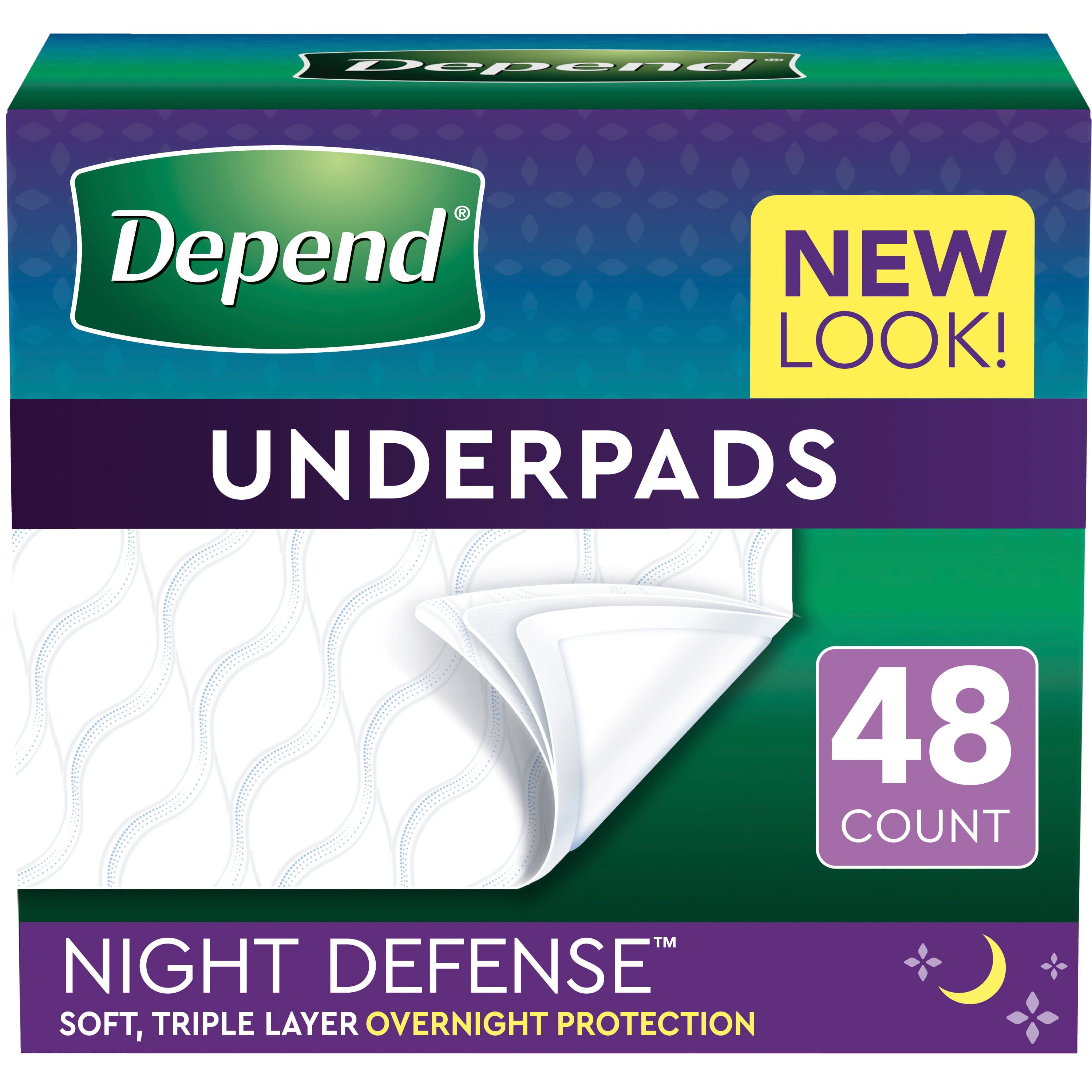 Depend Underpads (Formerly Bed Protectors) for Incontinence, Disposable