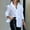 White, variant on Tbopshirt Tops for Women,Fashion Women Solid Casual Long Sleeve Turndown Collar Button Shirt Tops Shirt
