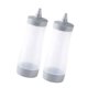 thumbnail image 4 of 2 botellas exprimibles para condimentos, vacías, reutilizables, transparentes, dispensadoras de condimentos para aceite, barbacoas y picnics. Gris, 4 of 9