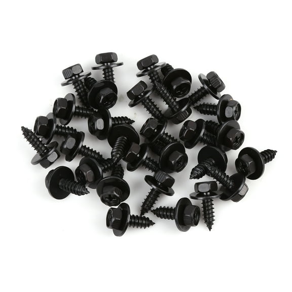 30pcs Black Screw Bolt Retainer Fender Liner Under Cover Screw for Toyota 90159-60498