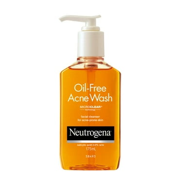 Neutrogena Oil Free Acne Wash | Deep Cleansing Face Wash with Salicylic Acid | Hydrating, Alcohol Free, Non Comedogenic & Dermatologically Tested | For Oily Acne Prone Skin | 175ml