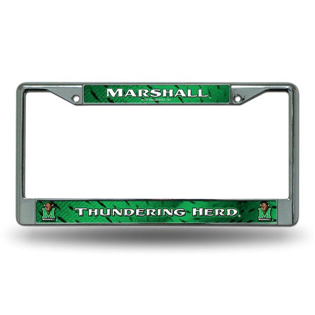 Rico Marshall University The Herd Chrome Metal License Plate Frame