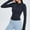 Black, variant on Women's Slim Fit Seamless Yoga Jacket With Zipper Solid Color Body Contouring Design For Fitness And Workout Loose Knit Cardigan Button down Sweater Cardigan Women Sweater Set Womens plus Size