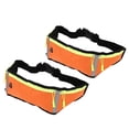 thumbnail image 2 of 2 piezas ideales para correr, hacer senderismo, viajar, ir al gimnasio y hacer deporte en color naranja. Riñoneras ultradelgadas impermeables para aventuras al aire libre., 2 of 8