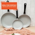 thumbnail image 7 of IMUSA 3pc 8/9.5/21in Premier-Cera Aluminum Speckled Gray Ceramic Fry Pan Set, Black, 7 of 7