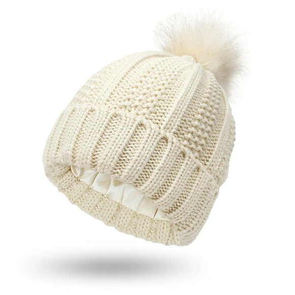 Elastic Ribbed Hat For Hair Protection Protects The Hairstyle With And Elastic Satin Hat That Is Loose And Warm