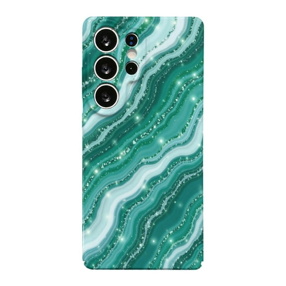 SKLYDDI Multicolor Swirling Pattern for Galaxy S25 Ultra Case - Agate-like Style, TPU Flexible, Glitter Accents, Aesthetic Cute