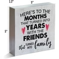 thumbnail image 3 of Zomyto 5x5 Inch Best Friendship Wooden Box Sign Rustic Style Friends That Turned Into Family Wood Block Tabletop Sign Decorative Desk Sign, 3 of 8
