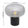 thumbnail image 2 of Art Decorative Bedside Table Lamp, Simple Nightstand Lamp, Mushroom Table Lamp Smoky Gray, 2 of 10