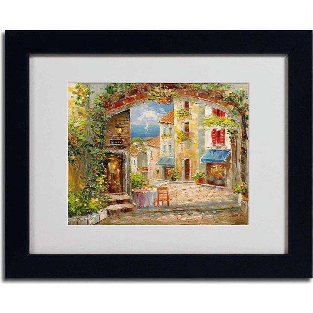 Trademark Fine Art "Capri Isle" Canvas Art by Rio, Black Frame