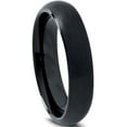 thumbnail image 2 of Charming Jewelers Tungsten Wedding Band Ring 2mm for Men Women Comfort Fit Black Dome Round Polished Brushed Lifetime Guarantee Size 5, 2 of 5