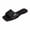 Black, variant on Women's Wide Width Flat Slides Sandals, Slide Sandal Slip on Dressy Summer Shoes for Women Beige 5.5