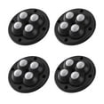 thumbnail image 1 of LOVIVER 4Pcs 360 Swivel Bedside Table Mop Bucket Kitchen Self Adhesive Caster Black, 1 of 8