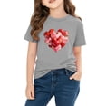 thumbnail image 4 of Xdegoge Kids Girls Heart Cluster T-Shirt, Shiny Red and Pink Hearts for Valentine’s Day, Stylish Outfit for Babies to Teens 3-10Y, 4 of 9