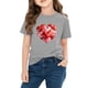 thumbnail image 3 of Blusas y camisas de manga corta con cuello redondo para niños y niñas, camisetas gráficas de manga corta, blusas con estampados bonitos para la temporada escolar., 3 of 8
