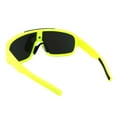 thumbnail image 3 of Square Shield Sunglasses Semi-Rimless Goggle Style Neon Yellow, Fuchsia Mirror, 3 of 4