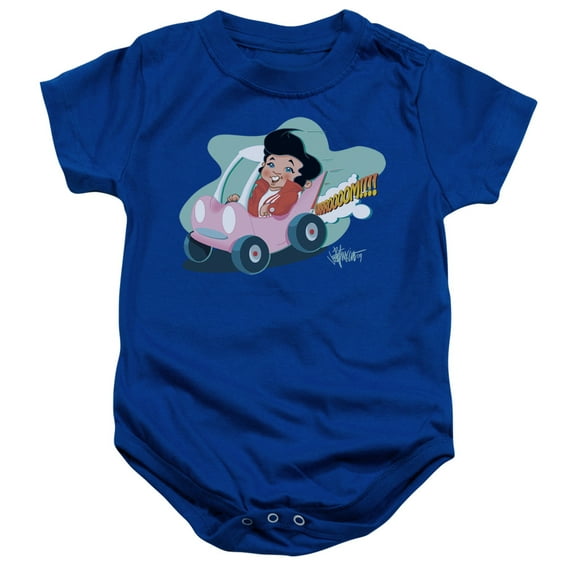 Trevco ELV681-SS-1 Elvis Presley & Speedway Infant Snapsuit, Royal Blue - Small - 6 Months