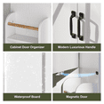 thumbnail image 4 of EVOKEDEN 24" Bathroom Vanity with Sink, Freestanding Modern Cabinet Vanity with LED Light, 2 Soft Closing Cabinet Door with Organizer, White, 4 of 8