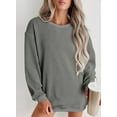 thumbnail image 3 of Eytino Womens Sweatshirt Oversized Casual Crew Neck Loose Corduroy Sweatshirt Pullover Fashion Long Sleeve Comfy Tops, 3 of 7