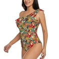 thumbnail image 2 of Gaeub Funny Owl Bird Women's One Shoulder Ruffle Tummy Control Swimwear for Swimming Surfing Beach Party - XX-Large, 2 of 8