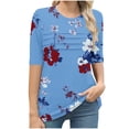 thumbnail image 5 of Cilsoka Summer Work Shirts for Women Office Black Summer Tops for Teens Short Sleeve Active Shirts for Women Women White Blouse Dressy, 5 of 6