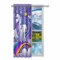 thumbnail image 2 of MKHERT Unicorn Blackout Window Curtain Drapes Bedroom Living Room Kitchen Curtains 52x84 inch, 2 of 2