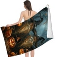 thumbnail image 2 of PHYHOO Beach Towels Halloween Gnomes with Pumpkins and Ghost- Microfiber Beach Towels for Travel Absorbent Quick Dry Towel Autumn Halloween Thin Sand Free Towels Beach Accessories 30x60in, 2 of 8