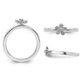 thumbnail image 4 of Sterling Silver Flower Ring with Diamond Accent, 4 of 4