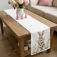 thumbnail image 6 of Easter Bunny Table Runner 72 Inches Long for Kitchen Dining, Pastel Spring Floral Wreath Rabbit Eggs Dresser Scarf Farmhouse, Dining Table Decorations for Wedding/Parties, 14 x 72 In, 6 of 8