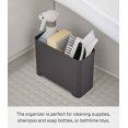 thumbnail image 5 of Yamazaki Home Self-Draining Bathroom Organizer, Black, ABS Plastic, .55, Self-Draining, No Assembly, 5 of 7
