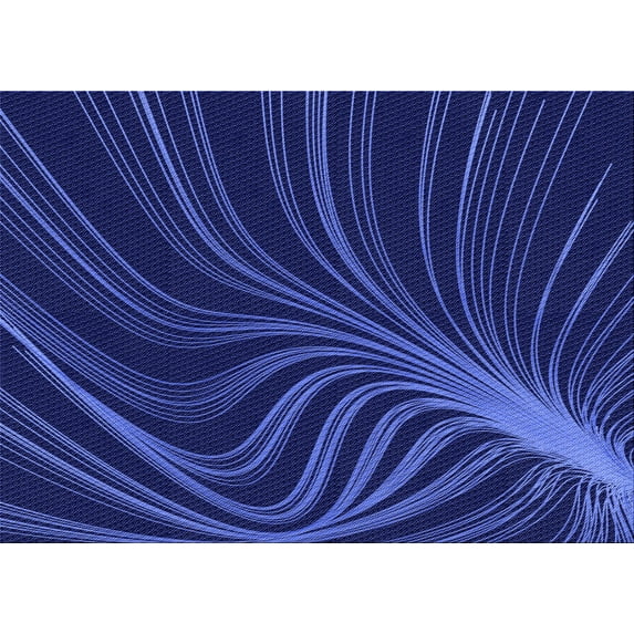 Ahgly Company Indoor Rectangle Patterned Denim Dark Blue Area Rugs, 5' x 8'