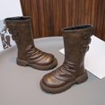 thumbnail image 2 of lnmuld Boots for Girls Elegant Long Shaft Riding Boots for Girls Classic British Design Flat Soft Sole School Footwear with Decorative Bowknot, 2 of 7
