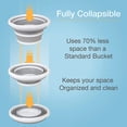 thumbnail image 3 of Brookstone Collapsible Bucket, 2.6 Gallon, Foldable, 3 of 7