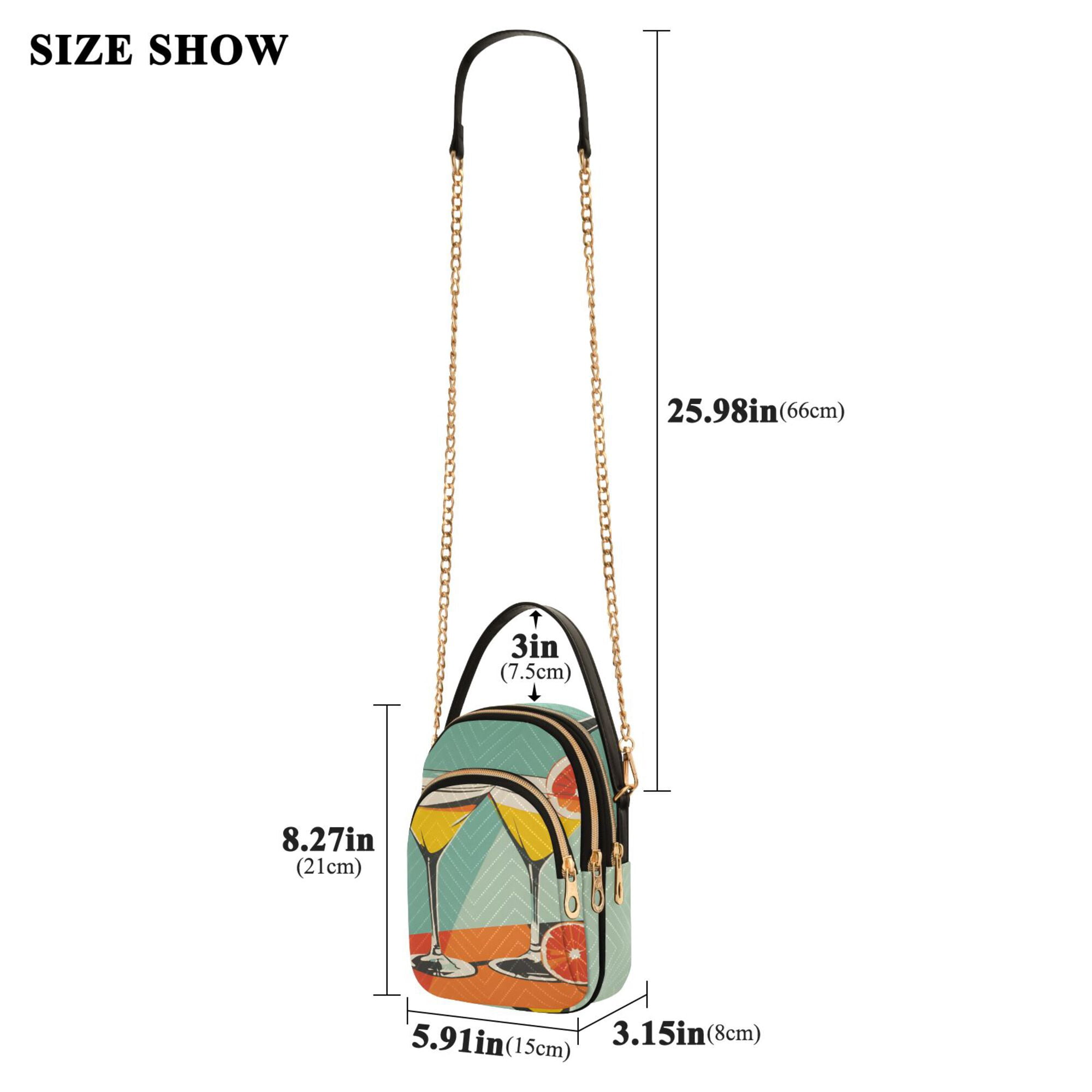 FORMRS Crossbody Bag for Women Quilted Travel Shoulder Cell Phone Purse with Chain Strap Handbag, Green Glasses
