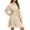 Beige, variant on IROINNID Cocktail Dress for Women Wedding Guests Dresses for Women Slim Waist Dress Long Sleeve Solid Color Dress ,Beige