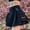 Black, variant on FAOWME Women's Skirt High Waist Solid Color Irregular Gothic Pleated Punk Belt A Line Comfortable Fashion Mini Skirts For Casual Daily Wear,Black,L