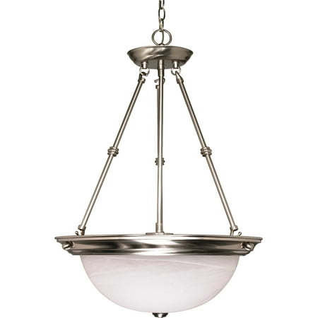 

Pendants 3 Light With Brushed Nickel Finish Metal Medium Base 20 inch 180 Watts