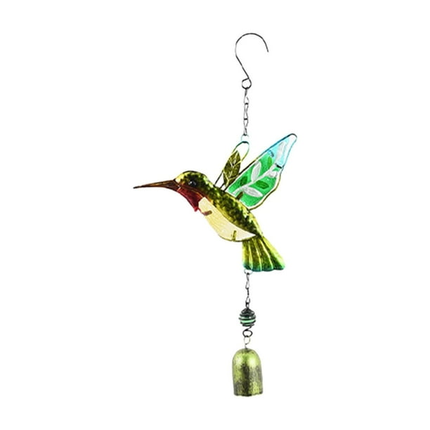 CaiYueKe Handmade Metal Wind Chime Garden Art Outdoor Decor Bells Soothing Sound Patio Hanging Ornament Creative Crafted Glass Painted Home Yard