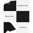 thumbnail image 5 of COOFANDY Mens Casual Knit Polo Shirt Vacation Short Sleeve Button Down Shirts Textured Summer Beach T-Shirts Old Money Clothes, 5 of 5