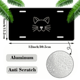 thumbnail image 2 of 1 Pcs 2D Flat License Plate Covers & Frames, Cat Face For Decorative Front, Waterproof For Decoration Aluminum License Plate Covers & Frames Cover For Men Women, 12" X 6", 2 of 7
