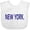 AA-White, variant on Inktastic New York in Blue Text Boys or Girls Baby Bib