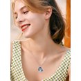 thumbnail image 4 of WINNICACA 2 Sister Hug Necklace Sterling Silver Heart Blue Crystal Gifts Always My Sisters Forever My Friend Jewelry Birthday Anniversary Valentines Mothers Day Gifts for Women, 4 of 6