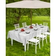 thumbnail image 4 of nqOlkjepod White Marble Outdoor Tablecloth with Umbrella Hole & Zipper, Modern Geometric Abstract Minimalist Crack Rectangle Table Cover 52x70 Inch, Dining Waterproof Table Cloth Protector for Patio, 4 of 7