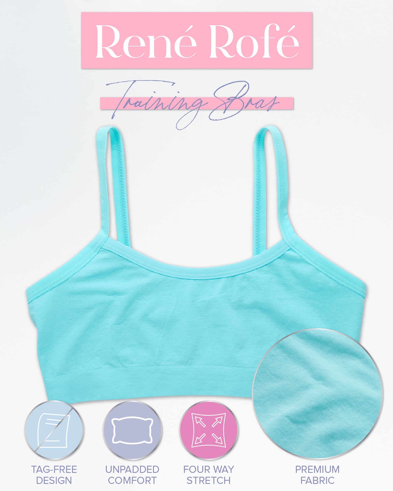 Canotte Sportive Per Bambine Con Reggiseno Integrato - Confezione Da 4 - Cotone Morbido - Foto 6