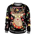 thumbnail image 3 of Sudadera fea de Navidad con estampado 3D de llama para hombre y mujer, suéter de Nochevieja para Navidad, jersey para parejas, jersey para fiestas navideñas, 3 of 5